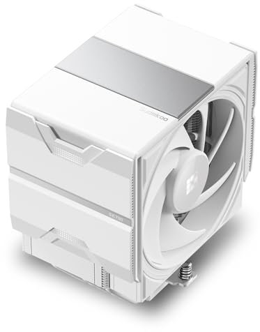 Sudokoo SK700 Bianco Dissipatore CPU, Esclusivo per AM5, CPU Cooler ad Aria con 7 HeatPipes e Ventola di M-Winding Tech, Montaggio Facile a Binario L, Libertà di RAM Completa, Garanzia di 5 Anni