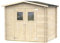Gartenhaus Bh19 Hobby 248x198 aus unbehandeltem Fichtenholz 19 mm mit Doppeltür und Fenster, Dach und Boden aus Nut- und Federholz, einfacher Aufbau, Autoklavbehandlung, PEFC-Zertifiziert