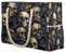VQUVQV Große Strandtasche, wasserdichte Sommer-Strand-Tragetaschen mit Reißverschluss für Damen und Herren, Vintage Gothic Totenköpfe, Large