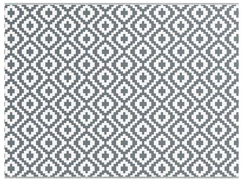 vidaXL Außen Teppich ARAKIL Grau Polyester 300 x 400 cm Außen Teppich
