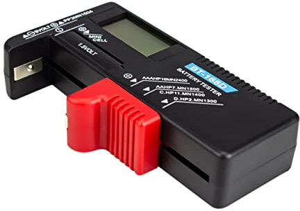 DOITOOL Battery Tester Digital Display for Aa Aaa C Compact Battery Checker No Installation Required Design Lightweight Accurate Power Level Measurement