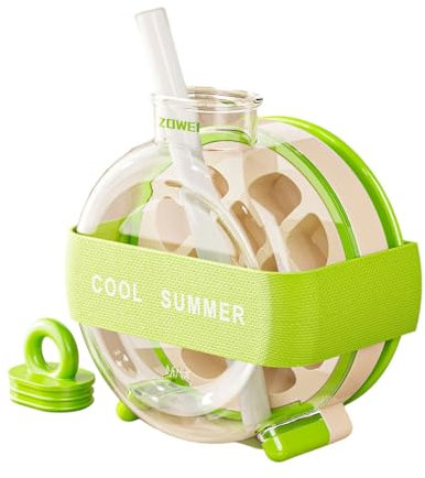 Itkcozcg Double Compartment Ice Making Water Bottle With Press Releases Camping Drink Container For Quickly