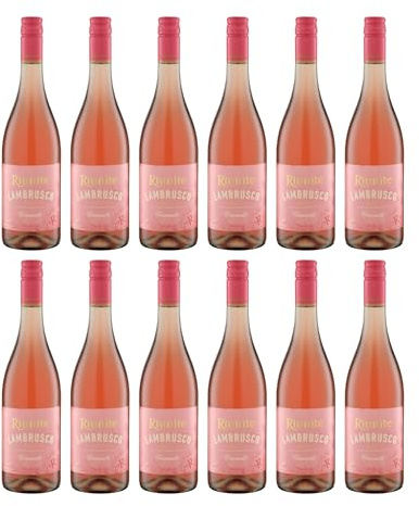 Cantine Riunite Lambrusco Emilia IGT Perlwein Rosé Italien inkl. FeinWert E-Book (12 x 0.75 l)