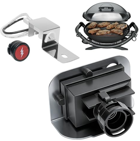 DAJASD Elektronischer Zünder-Kit Ersatz für Weber Q1200 Q2200 64868, Gasgrill Ersatz Zündsatz mit Vorderen Brennerknöpfen, Outdoor Kochen BBQ Teile Grill Anzünder für Weber