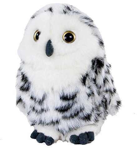 Teddys Rothenburg Kuscheltier Schneeeule 17 cm stehend weiß/schwarz Plüschschneeeule Plüschtier