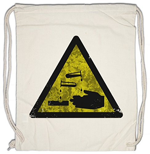 Urban Backwoods Caution Acid Vintage Logo Sign Turnbeutel Sporttasche