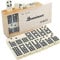 Smilejoy Klassisches Doppel-Domino-Spielset mit 9 Dominos in Holzkiste mit Spinner 55-teilig (2-6 Spieler)