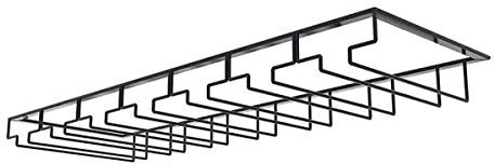 TentHome Glashalter Weinglas-halter Edelstahl Gläser Hanger Weinglashalterung Gläserhalter Gläserschiene mit Schrauben für Bar, Zuhause, Cafe, Küche (7 Reihen)