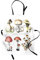 ABAKUHAUS Seta Delantal de Cocina, Hand Drawn Hongo, Estampados con Tecnología Digital A Prueba de Agua y Suciedad, Multicolor
