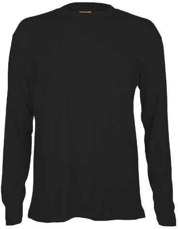 Mens Long Sleeve Premium T Shirts by MIG Sizes S to 4XL - Work Casual Sports (Black, 4XL - XXXXL)