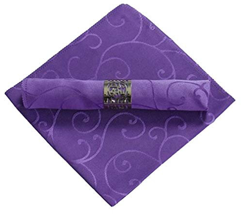 JK Home 4 Pièces Serviette Tissu Décoration Table à Manger Restaurant Mariage Banquet Violet