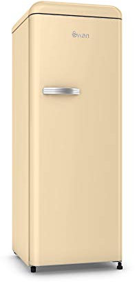 Swan SR11055CN Retro Tall Fridge with Ice Box, 62/38 Split, Stand Alone Freezer Operation, Cream