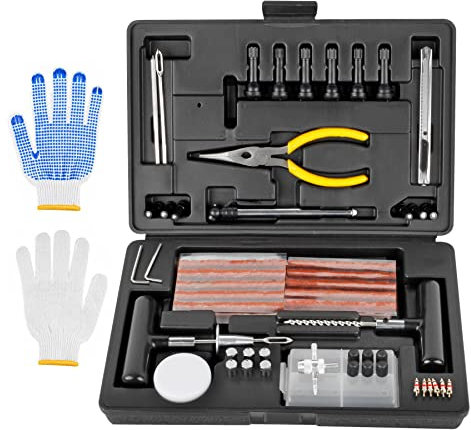 everfarel Reifenreparaturset, 100 TLG felgen reparaturset, Auto Reifenreparatur Set Professionelles Reifen Flickset für Motorrad PKW LKW Traktor Fahrräder