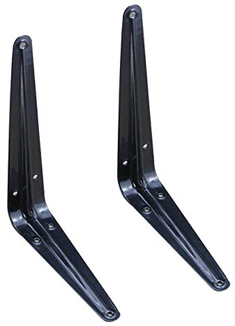 MIED Verdickte Regalhalterungen Amp; Unterstützt * 2, L-Förmiger Stützrahmen, Hochleistungs-Wandhalterungen Für Regale, Traghalterungen, Rechtwinkliges Gerüst Mit Schrauben (4/8/12 / 16In), Weiß, 20