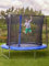 Sportspower Bounce Pro 8ft Kids Outdoor Trampoline with Enclosure Net and Protective frame Pad, Garden Trampoline constructed from Galvanised steel - Blue