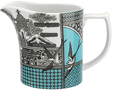 Spode Patchwork Willow Teal Cream Jug
