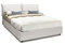 Talamo Italia - Doppelbett Lucrezia, Stauraumbett aus Öko-Leder, Öffnung vorne, geeignet für Matratze 140x200 cm, 100 % Made in Italy, Weiß