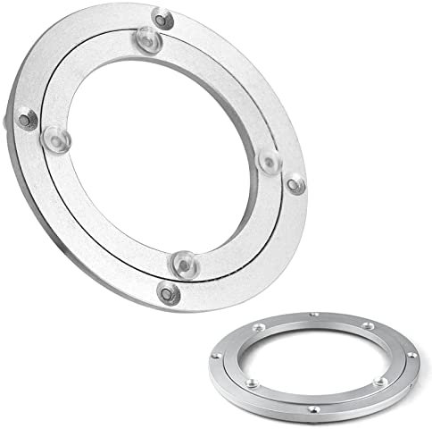 1Pcs Drehlager Lazy Susan Tischplatte Tv Drehplatte, Schwerlast Kugellager Drehtisch, 360 Grad Drehbeschlag, Mit Rutschfesten Füßen Drehteller Aus Aluminiumlegierung Stumm (Size : 24 inches (600mm))