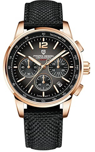 Pagani Design Herrenuhr Chronograph Analog Quarz 100M wasserdicht Edelstahl Uhren für Herren Casual Sport Business Geschenk