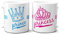 STAMPATEK Tazze di Coppia Fidanzati, Tazza idea regalo san valentino, Regalo per Anniversario Matrimonio, tazza colazione Price e Princess, Principe e Principessa