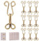 10Set Sewing Hooks and Eyes for Sewing,Sewing Hooks and Eyes Closure,Sewing Hooks Coat Hook Fastener Gold Bra Hooks Metal Eyes Closure Clothing Fasteners for Jewelry Sewing Bra and Clothing