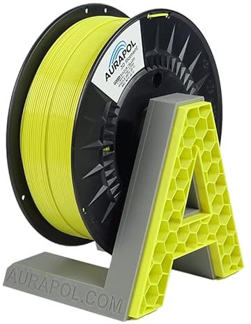 AURAPOL Filament 1.75 PETG mit +/- 0,02 mm Genauigkeit (1kg, RAL1016, Gelb/Yellow) - 3D Drucker Filament aus PETG - Druckmaterialien kompatibel mit FDM(FFF) Druckern