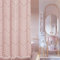 Siiluminisoy Rideau de Douche en Tissu tissé à Pampilles de Style bohème Moderne texturé touffeté à Rayures pour Salle de Bain, 183 x 183 cm, Rose