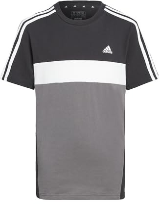 adidas Unisex Kinder Tiberio 3-Stripes Colorblock Cotton Tee Kids Kurzärmeliges T-Shirt