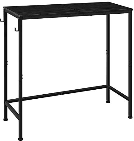Table console étroite et longue pour canapé d'entrée - Table console noire - Table d'appoint fine pour entrée, couloir - Table d'appoint pour les petits espaces - Table d'appoint pour couloir, chambre