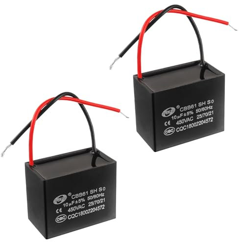 SIGANDG CBB61 10uF 450V AC 50/60 Hz Klimaanlage Lüfter Motor Laufkondensator (2er Pack)
