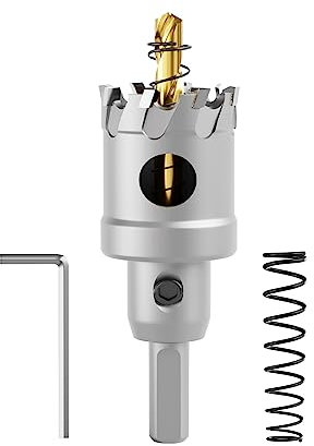 CSOOM Upgrade Hochleistungs-Hartmetall-Lochsäge,TCT Lochschneider.Edelstahl und Metallgitter sind die ideale Wahl (34mm)