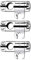 3Pcs 25mm Shower Head Holder Bracket Replacement, Shower Riser Rail 360 Degree Adjustable Shower Bracket Polished Chrome