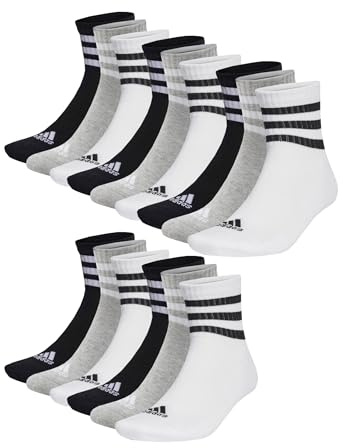 adidas 15 Paar C Sportswear MID 15p Mid Cut Socken Unisex Sportsocken, Farbe:Multi, Socken & Strümpfe:40-42
