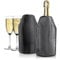 COM-FOUR® 2x Enfriador de Botellas para Llevar - Funda enfriadora de champán con Banda elástica - Funda refrigerante para champán, Vino, Cerveza y Refrescos (02 piezas - negro)
