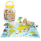 ColorBaby Animal World - Cubo Animales Granja, 19 Piezas, Incluye Mapa del Mundo en inglés, Animalitos Juguete, Figura Animal Miniatura, Diversión y Aprendizaje (47187)