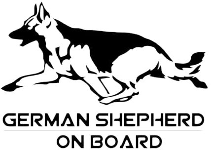 Autoaufkleber 15cm Schwarz Deutscher Schäferhund Auto Aufkleber German Shepherd On Board Aufkleber Haustier Hund Wasserfester Aufkleber Stoßstange Heckscheibe Dekor