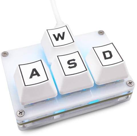 SayoDevice Mini 4-Key WASD Keypad Arrow Key Keycaps Mechanical Keyboard | One-Handed Gaming Keypad Programmable Macros USB-C Customized Hot-swappable Keyboard for Working or FPS Gaming