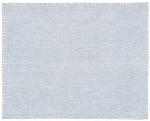 IB Laursen Tischset Staubig Blau mit weißen Nähten 45x35 cm Baumwolle Platzset