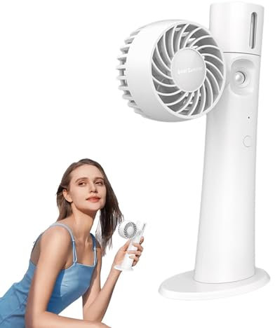 Ventilador de nebulización portátil para exteriores,Ventilador de nebulización para exteriores | Ventilador de carga recargable con 2 modos de velocidad | Fan personal de la nebulización con la luz de