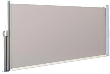 YXINAER Seitenmarkise Ausziehbar 118''X 78'' Einziehbare Seitenmarkise Klappbarer Sichtschutz wasserdichte Sichtschutzmarkise for den Außenbereich(Beige)