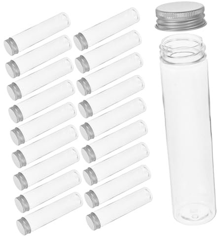 GARVALON Transparente Reagenzgläser Aufbewahrungsbehälter Reagenzfläschchen Durchsichtige Aufbewahrungsröhrchen Großverpackung 110 Ml Für Wissenschaftliche Experimente