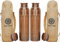 FURNISHFUL FINESSE 34 Oz Kupfer-Wasserflasche mit ayurvedischen Vorteilen, auslaufsicher, groß, handgefertigt, für Reisen, Fitnessstudio, Büro, Wandern, Outdoor, Yoga, 2 Stück