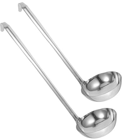 MUCKLILY 2pcs Cooking Spoon Soup Ladle Serving Spoon Small Sauce Ladle Gravy for Serving