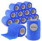 nilo Selbstklebender Verband - 12 Rollen 7,5cm x 4,5m / Selbsthaftende Bandage für Tiere und Menschen/atmungsaktive & elastische Binde/Haftbandage selbstklebend in Blau