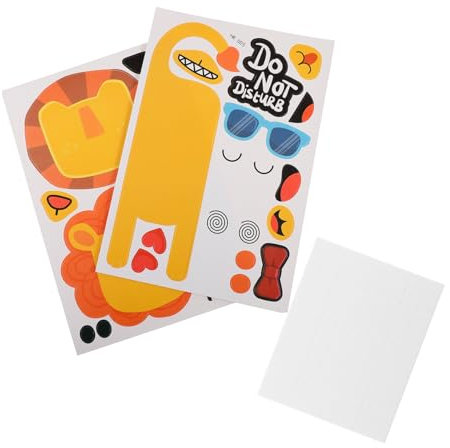 IWOWHERO 2pcs Animal Decorative Door Hanging DIY Toys Cartoon Animals Door Sign for Boys and Girls Decor