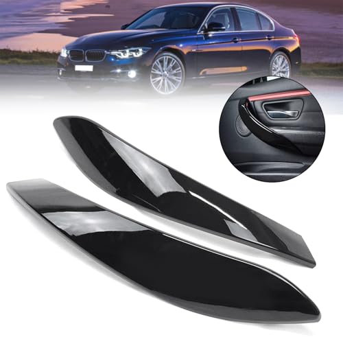Tokenhigh 1 Paar Innentürgriff Außenverkleidung Abdeckungen kompatibel mit BMW F30 F31 F32 F33 F34 F35 F36 F80 F82 F83 12-19, links und rechts, schwarz