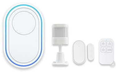 Funkklingel, WiFi Klingel Haustür Mit Menschlicher Infrarot Bewegungssensor Und Tür- und Fenstersensor, Türklingel Kabellos Kann Ferngesteuert Und App-Gesteuert Werden, Smart Doorbell Alarm