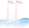Earplugs Swimming, Silicone Swim Ear Plugs Adults, Waterproof Reusable, 3.82x0.98 Inches, Hearing Protection Earbuds,1 Pair with Lanyard, Suitable for Shower, Pool, Diving