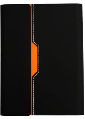 Ringbuch A5 NachfüLlbar, Leder Notizbuch Mit Ringmechanik EnthäLt 100 Blatt Papier, NachfüLlbares A5 Ringbuch FüR BüRo, Schule und Reisen, Notizbuch Leder Als Planer Oder Tagebuch(Schwarz)