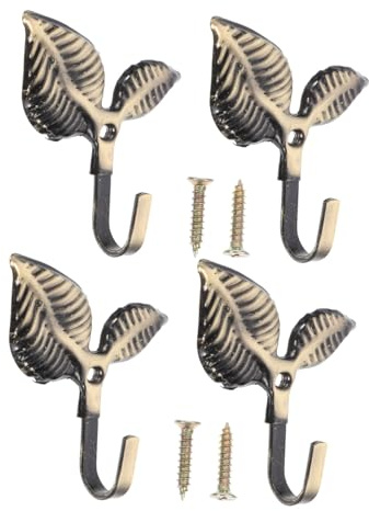 DECOMELODY Wandgarderobe Eisenhaken 4 Stück Kleiner Wandhaken Mit Glatter Oberfläche Stabiles Metall Für Schlafzimmer Und Bad Platzsparend Und Einfach Montierbar